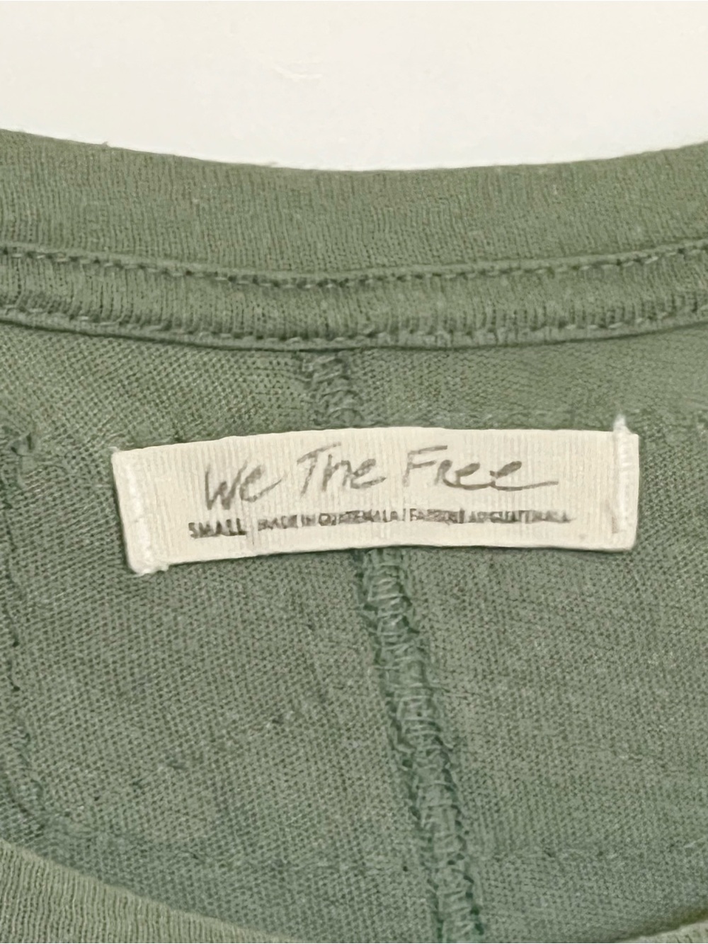 Free People Sage Green Bandana-Print Short Sleeve Tee - Picture 2 of 3